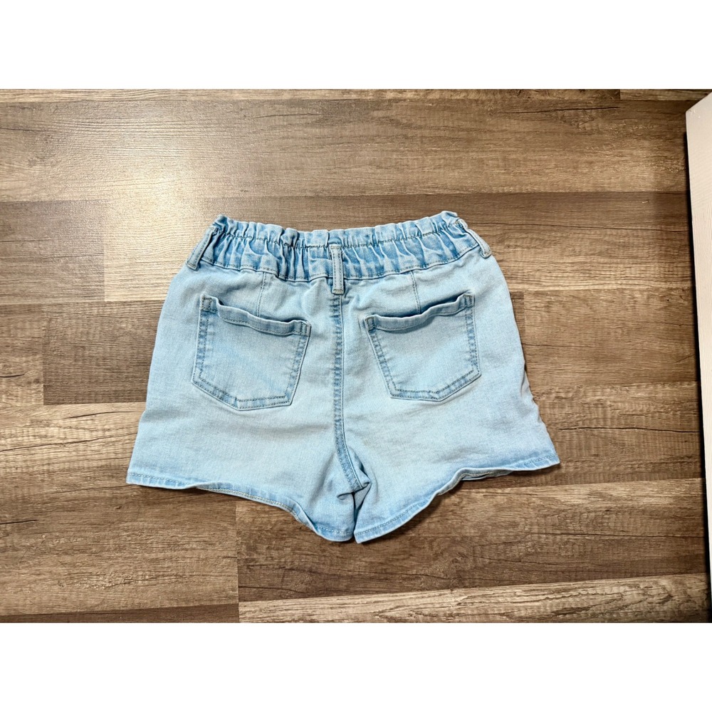 Jumping Beans Girls Light Wash Denim Paperbag Waist Shorts Size 10 - Picture 7 of 7